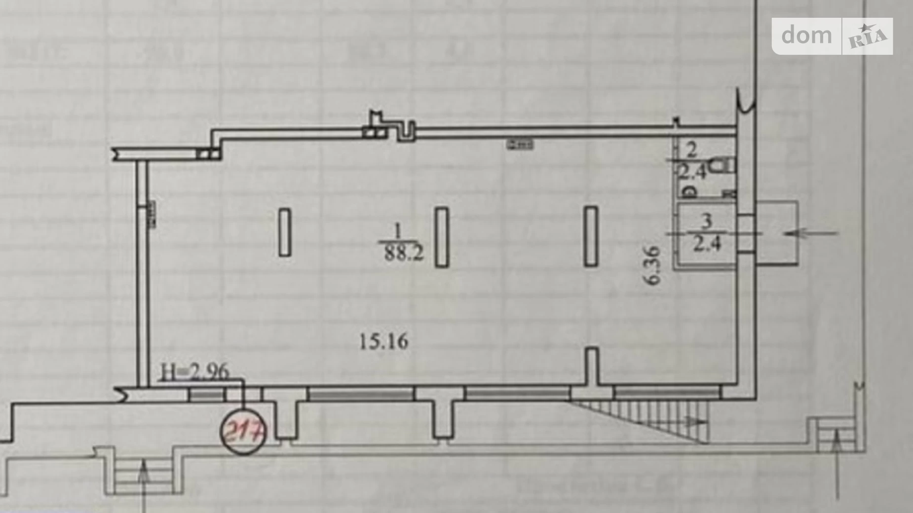 Продается помещения свободного назначения 93 кв. м в 24-этажном здании, цена: 170000 $ - фото 4