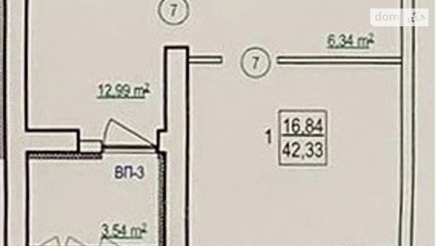 Продається 1-кімнатна квартира 42 кв. м у Харкові, вул. Полтавський Шлях, 16 - фото 3