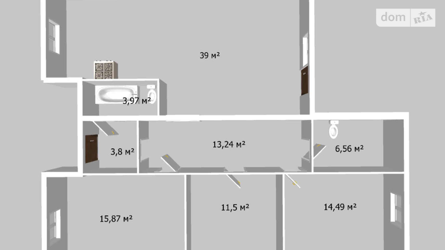 Продается одноэтажный дом 108.43 кв. м с камином, цена: 220000 $ - фото 2