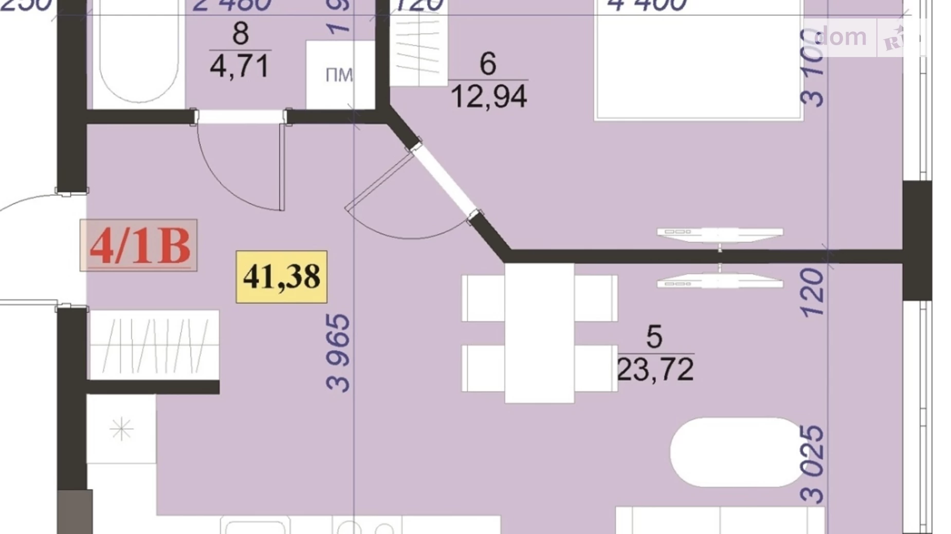 Продается 1-комнатная квартира 41.38 кв. м в Ивано-Франковске, ул. Гарбарская, 31 - фото 5