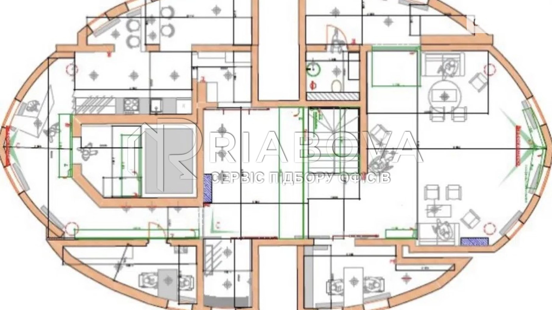 Здається в оренду офіс 264 кв. м в бізнес-центрі, цена: 5000 € - фото 3
