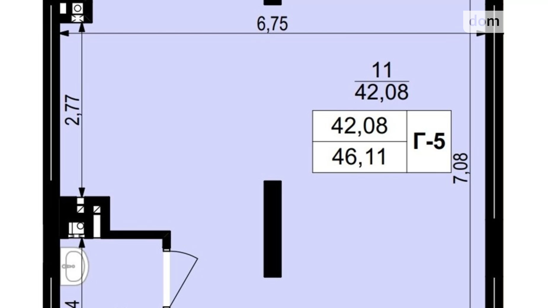 Продається об'єкт сфери послуг 46.34 кв. м в 9-поверховій будівлі, цена: 74144 $ - фото 2