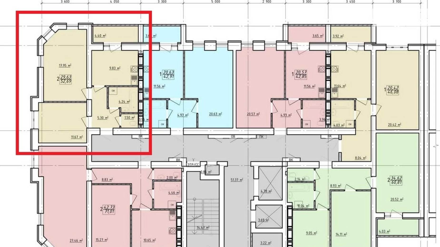 Продається 2-кімнатна квартира 52.47 кв. м у Харкові, цена: 41500 $ - фото 2