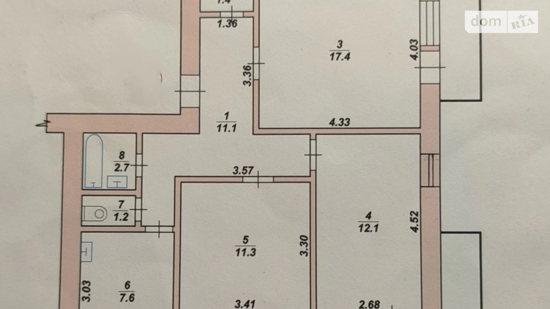 Продається 3-кімнатна квартира 72 кв. м у Житомирі, вул. Домбровського - фото 4