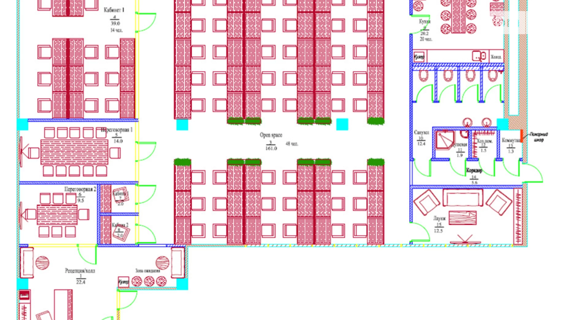 Сдается в аренду офис 331 кв. м в бизнес-центре, цена: 3300 $ - фото 3