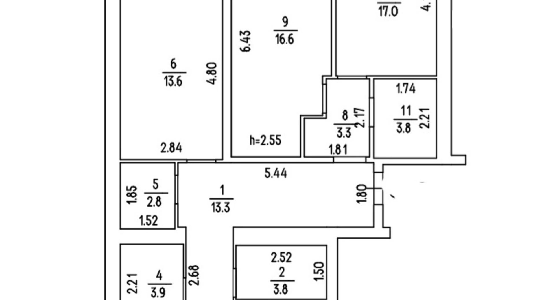 Продається 3-кімнатна квартира 106.8 кв. м у Черкасах, вул. Байди-Вишневецького, 101/1 - фото 5