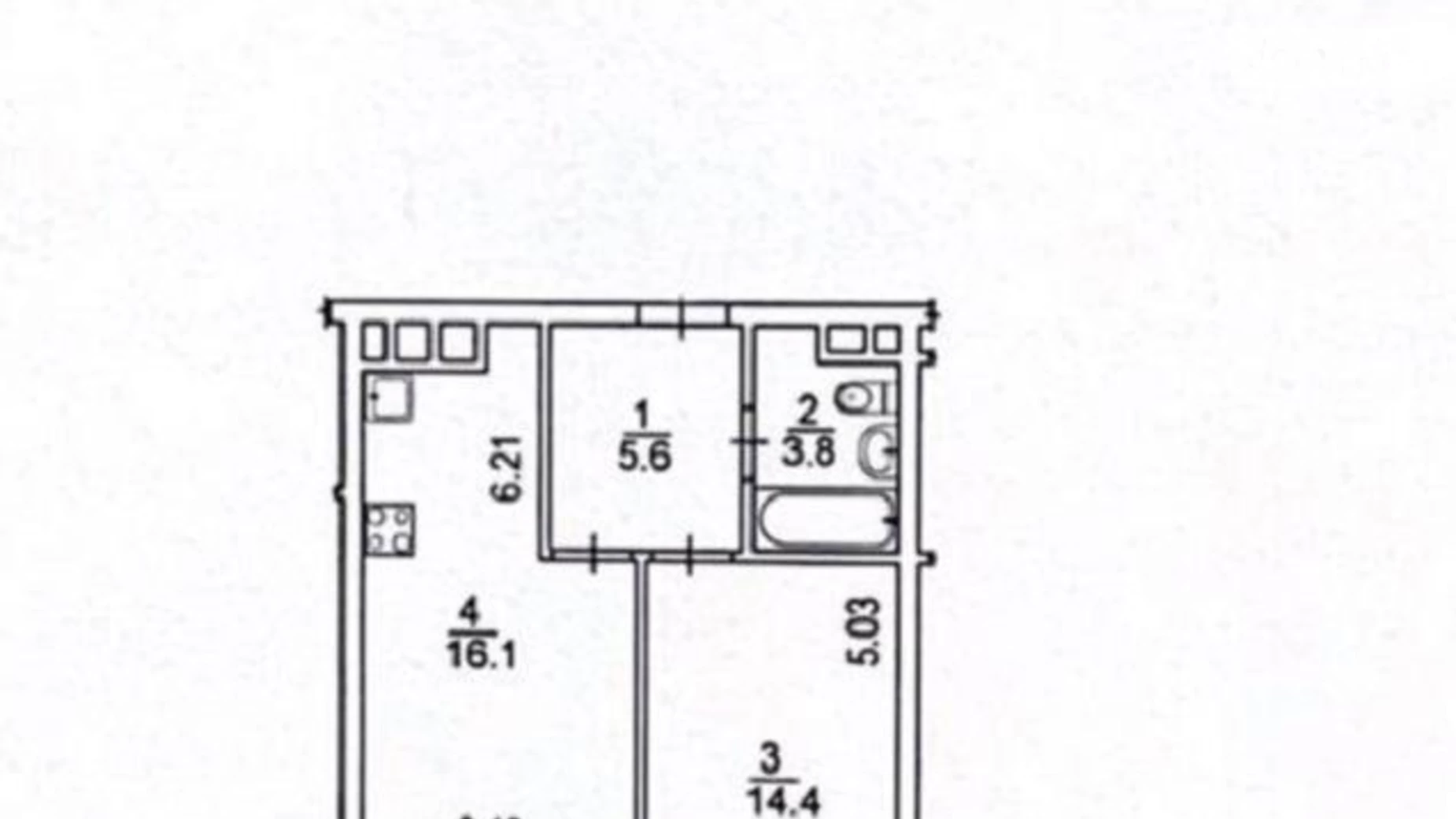 Продается 1-комнатная квартира 44 кв. м в Киеве, ул. Евгения Сверстюка, 6Д - фото 2
