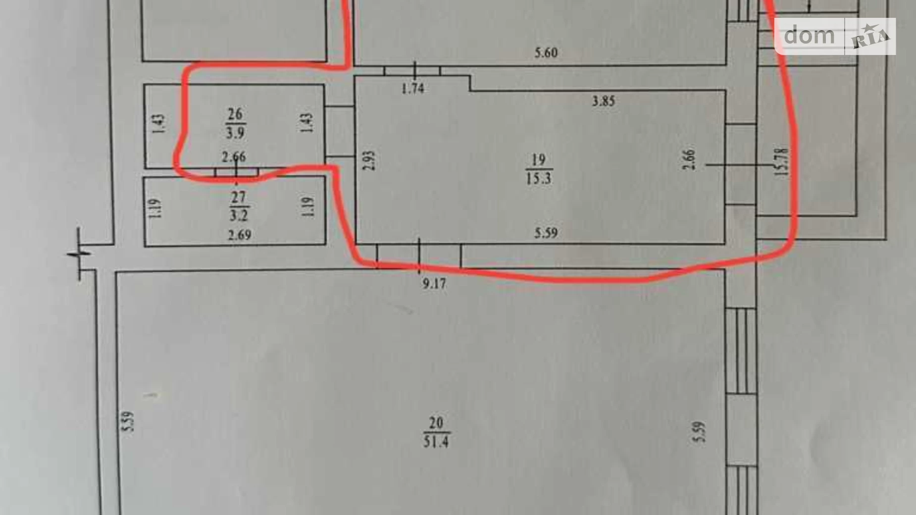 Продається приміщення вільного призначення 52 кв. м в 5-поверховій будівлі, цена: 78000 $ - фото 2