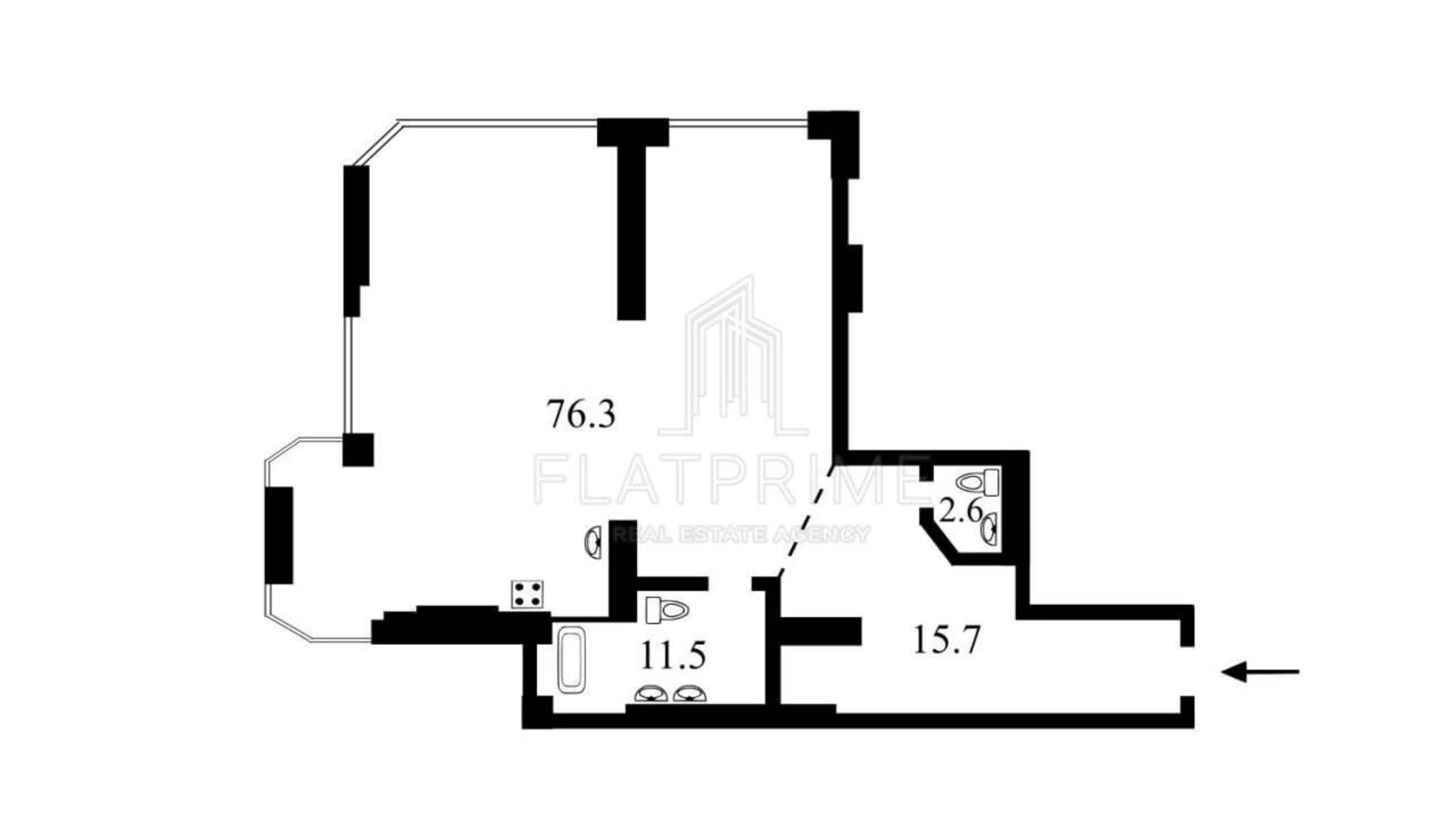 Продается 2-комнатная квартира 106 кв. м в Киеве, ул. Авиаконструктора Антонова, 2Б - фото 2