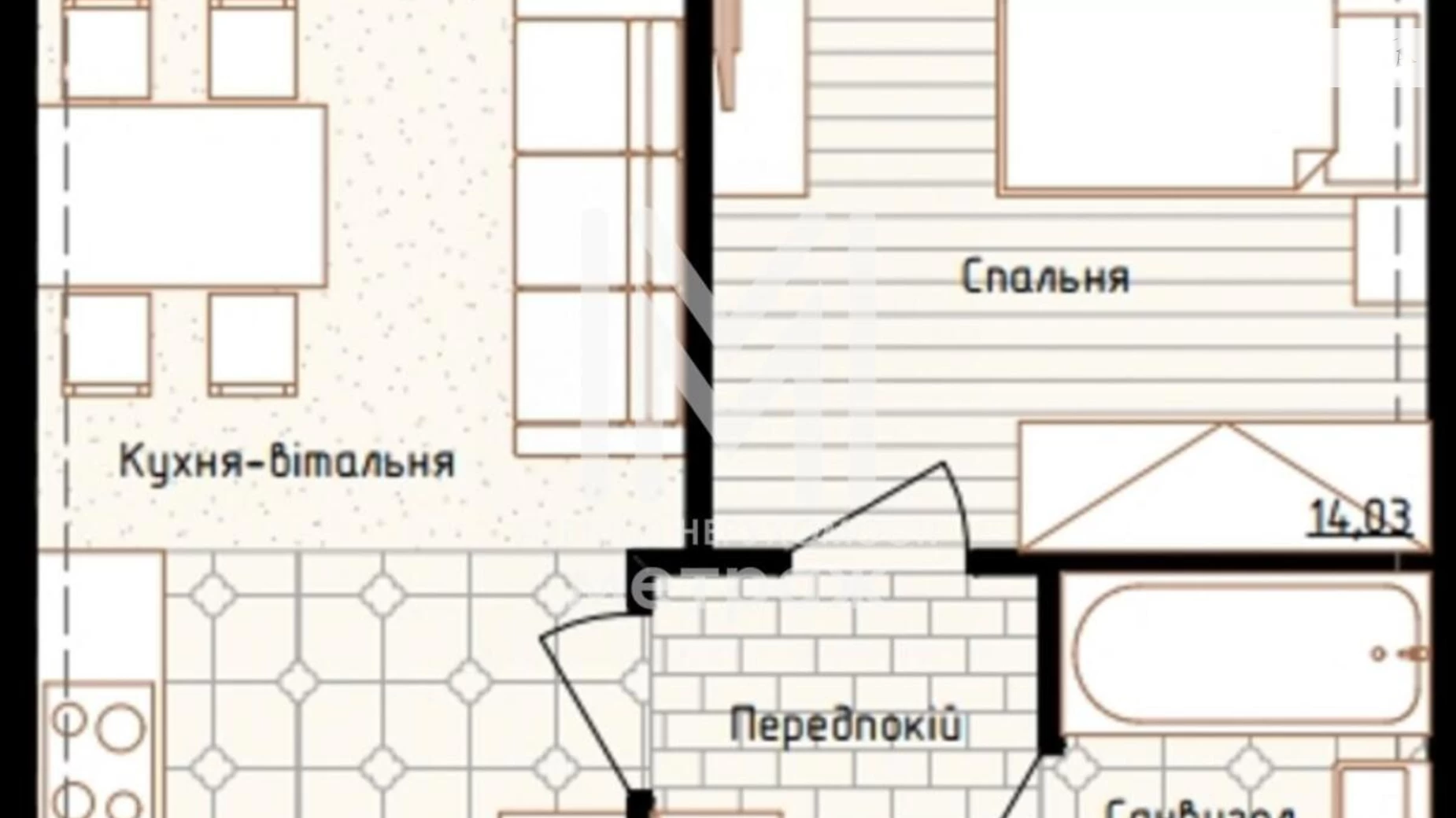 Продается 1-комнатная квартира 41 кв. м в Киеве, ул. Михаила Максимовича - фото 2