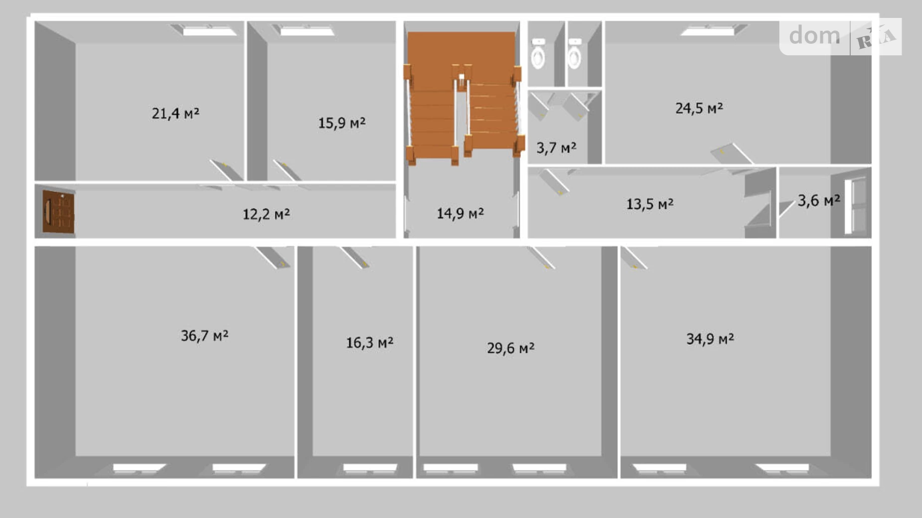 Здається в оренду офіс 229.6 кв. м в бізнес-центрі, цена: 45920 грн - фото 2