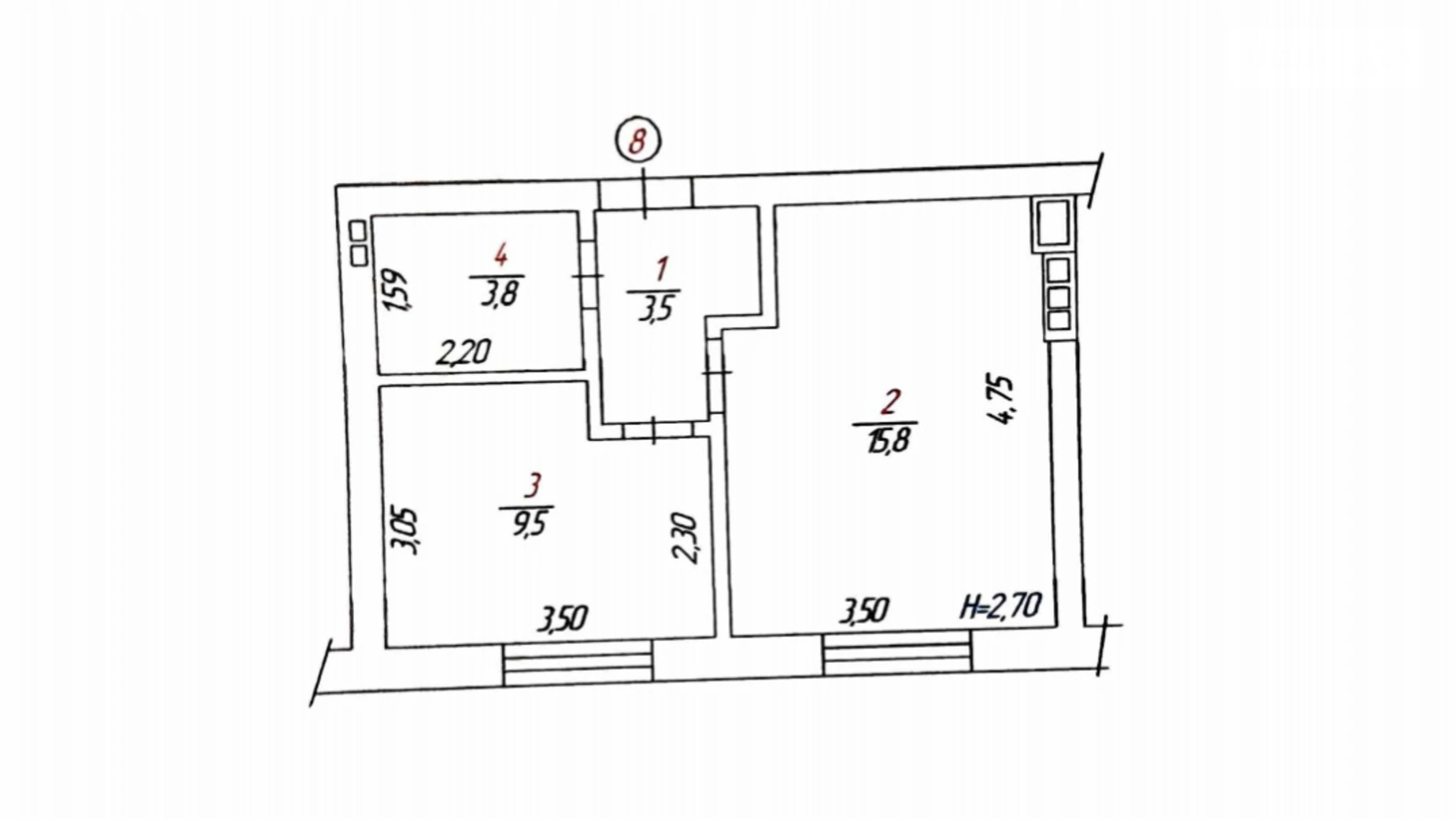 Продается 1-комнатная квартира 32.6 кв. м в Святопетровское, ул. Прорезная, 13 - фото 3