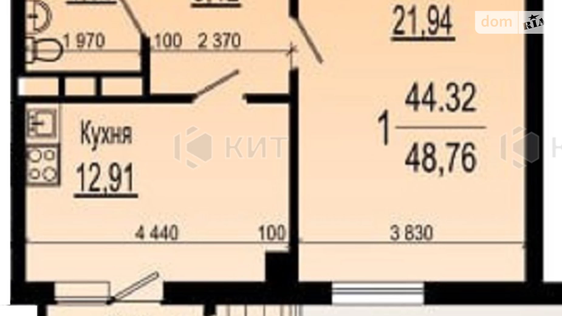 Продається 1-кімнатна квартира 49 кв. м у Харкові, вул. Сухумська, 22 - фото 3
