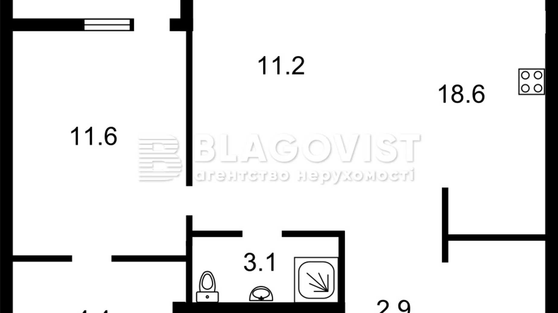 Продается 2-комнатная квартира 59 кв. м в Киеве, ул. Салютная, 2/9 - фото 2