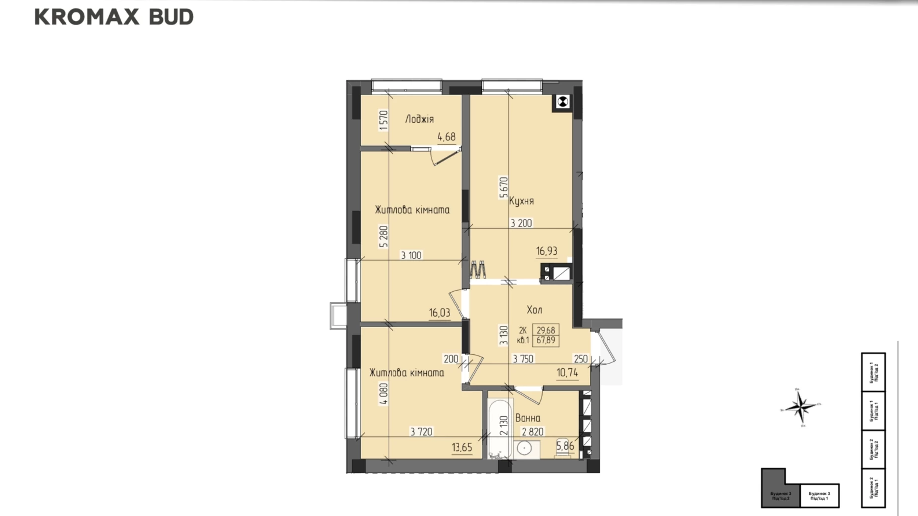 Продается 2-комнатная квартира 68.27 кв. м в Черновцах, ул. Русская - фото 3