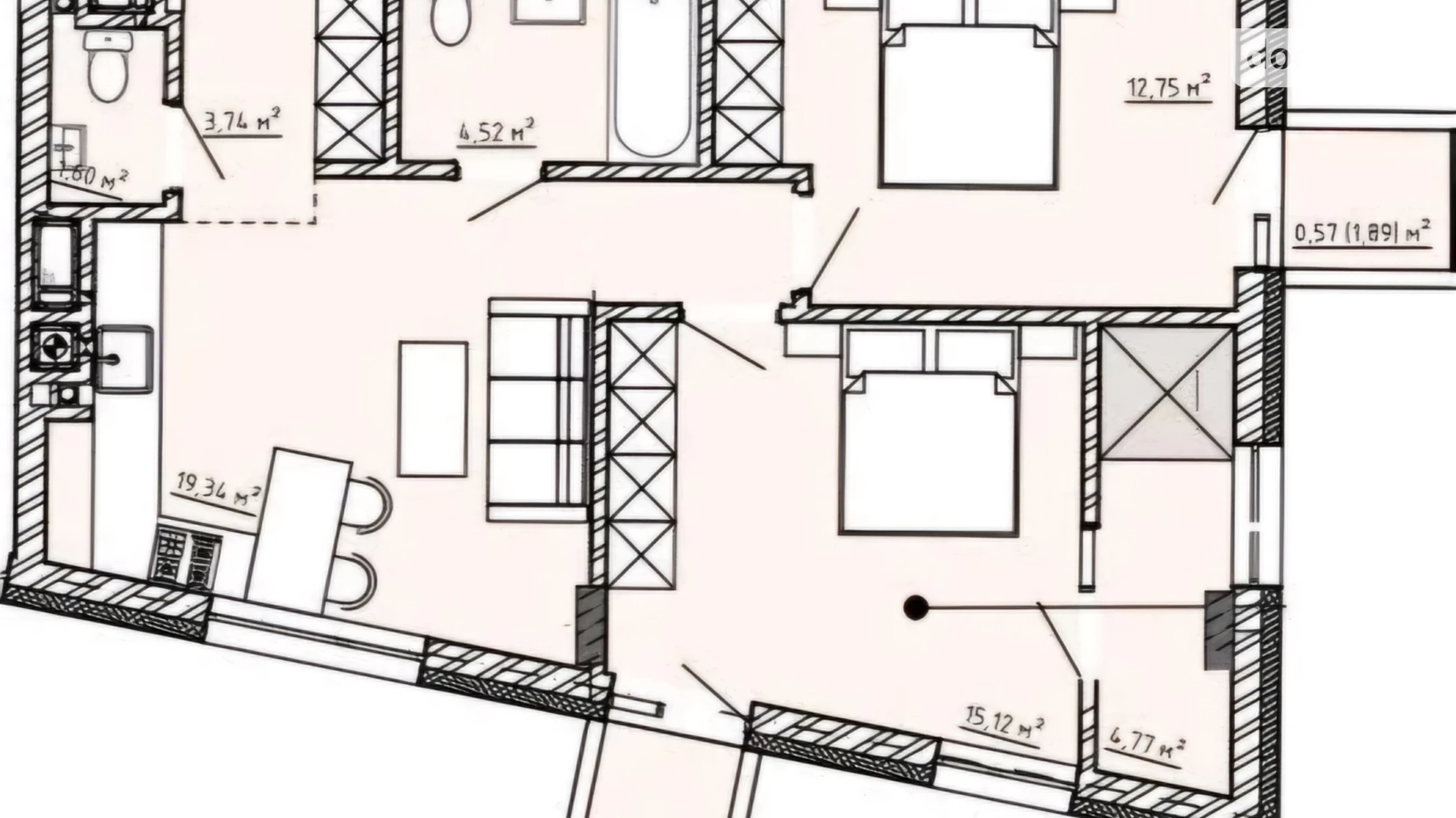 Продается 2-комнатная квартира 63 кв. м в Львове, ул. Орлика, 32 - фото 4