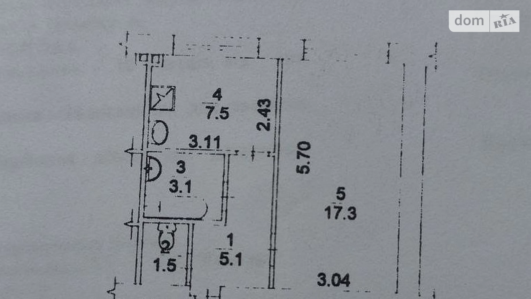 Продается 1-комнатная квартира 34.5 кв. м в Киеве, ул. Юрковская, 18 - фото 2