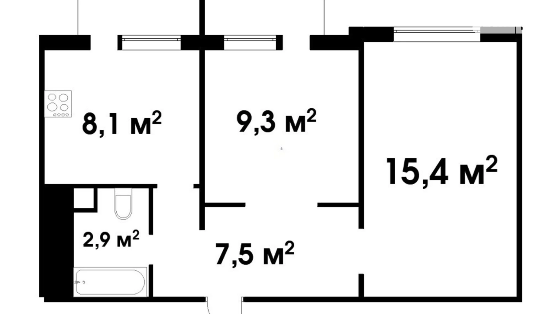 Продається 2-кімнатна квартира 45 кв. м у Києві, цена: 69000 $ - фото 2