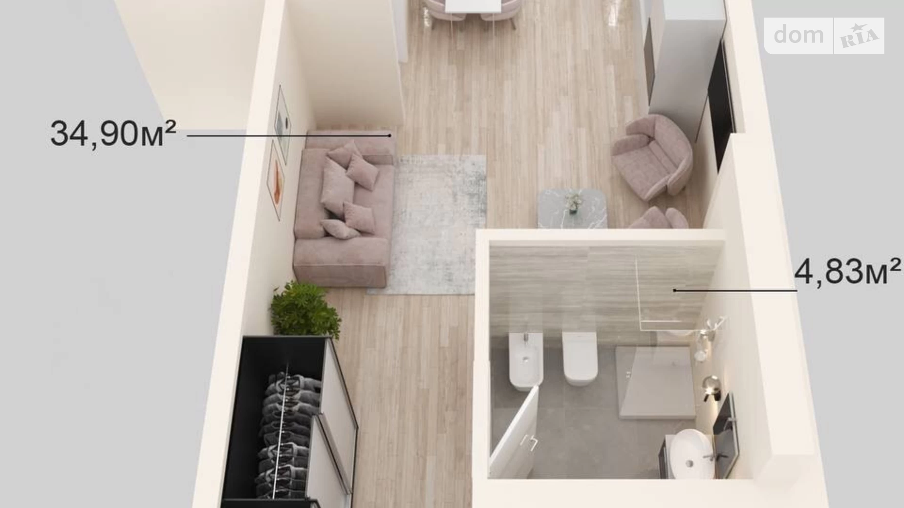 Продается 2-комнатная квартира 49.05 кв. м в Днепре, цена: 53955 $ - фото 5