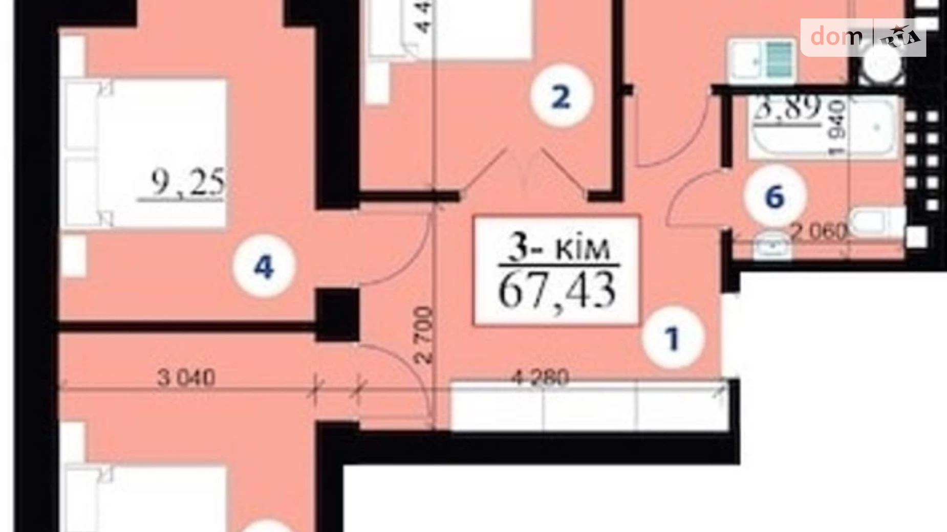 Продається 3-кімнатна квартира 67.43 кв. м у Івано-Франківську, вул. Гетьмана Івана Мазепи, 168 - фото 4