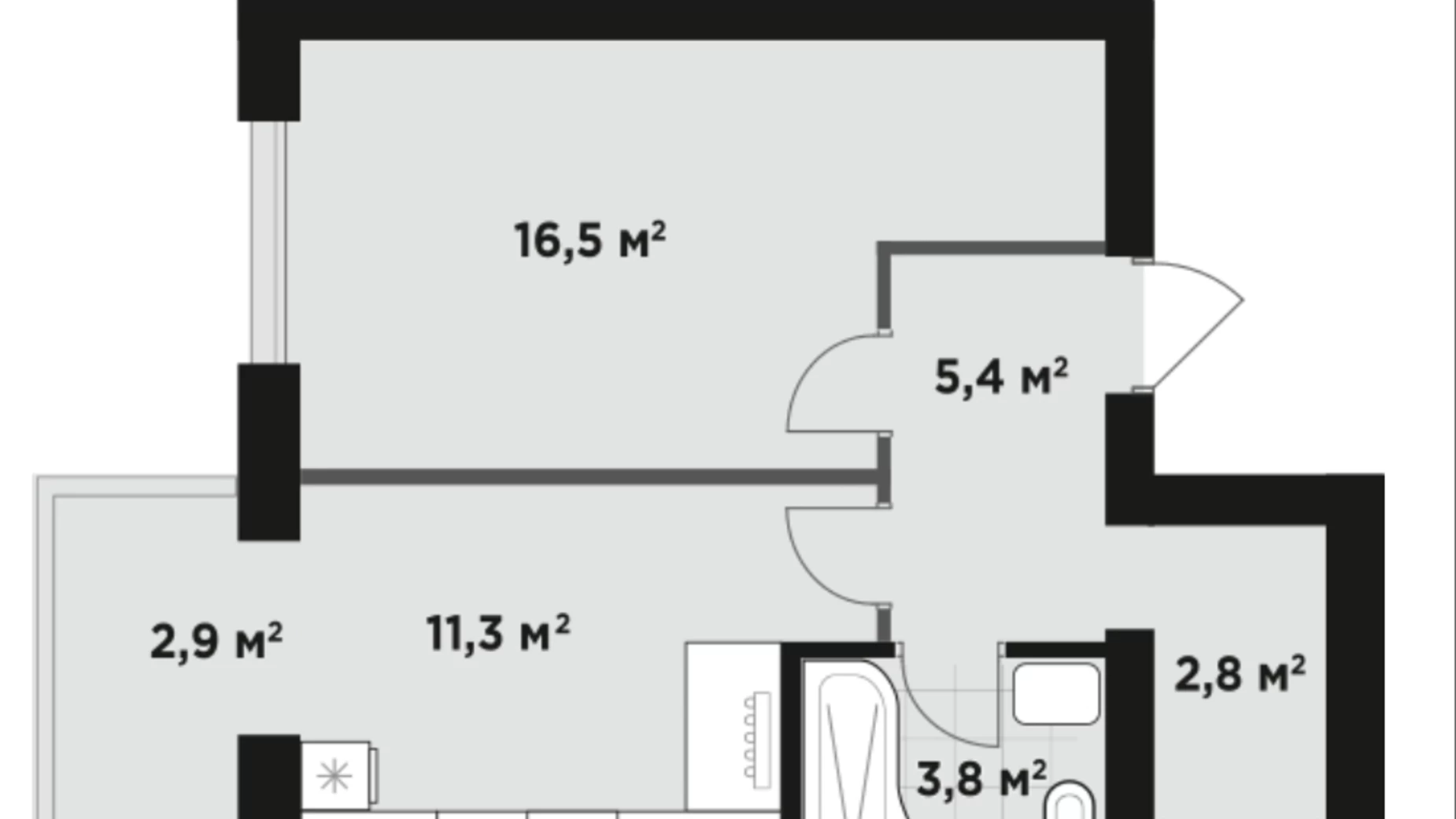 Продается 1-комнатная квартира 42 кв. м в Буче, ул. Бориса Гмыри - фото 4