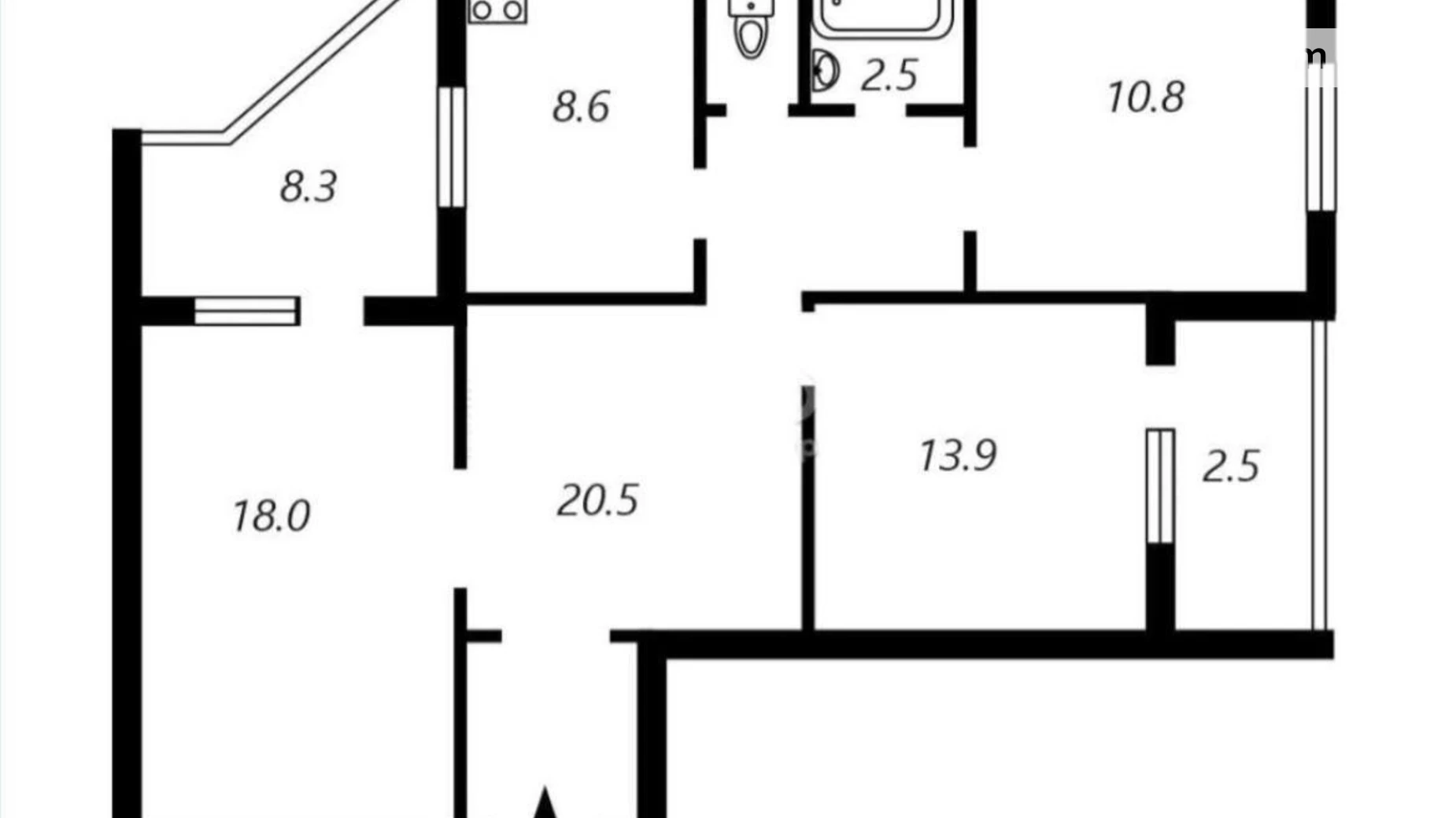 Продается 3-комнатная квартира 82 кв. м в Киеве, Харьковское шоссе, 180/21 - фото 2