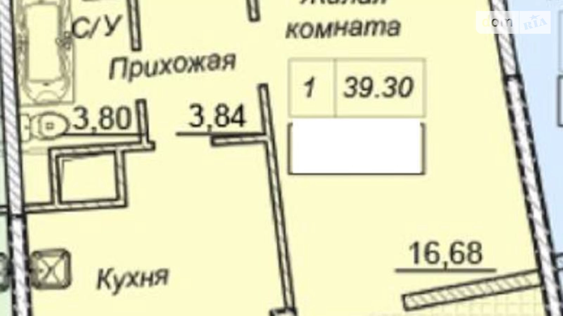 Продается 1-комнатная квартира 39.2 кв. м в Одессе, ул. Валерия Самофалова, 16А корпус 3 - фото 3