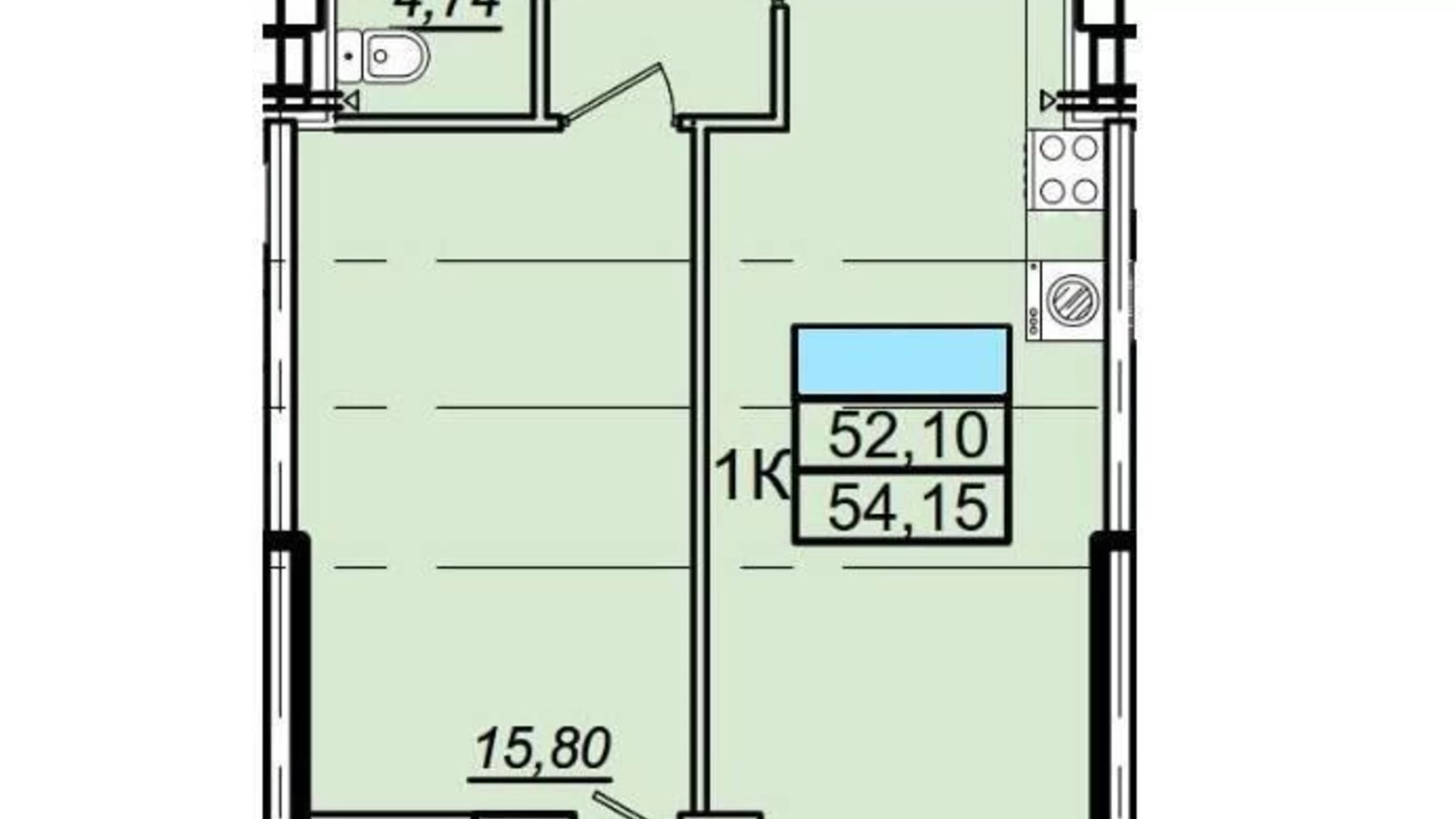 Продається 1-кімнатна квартира 54.15 кв. м у Одесі, вул. Генуезька - фото 5