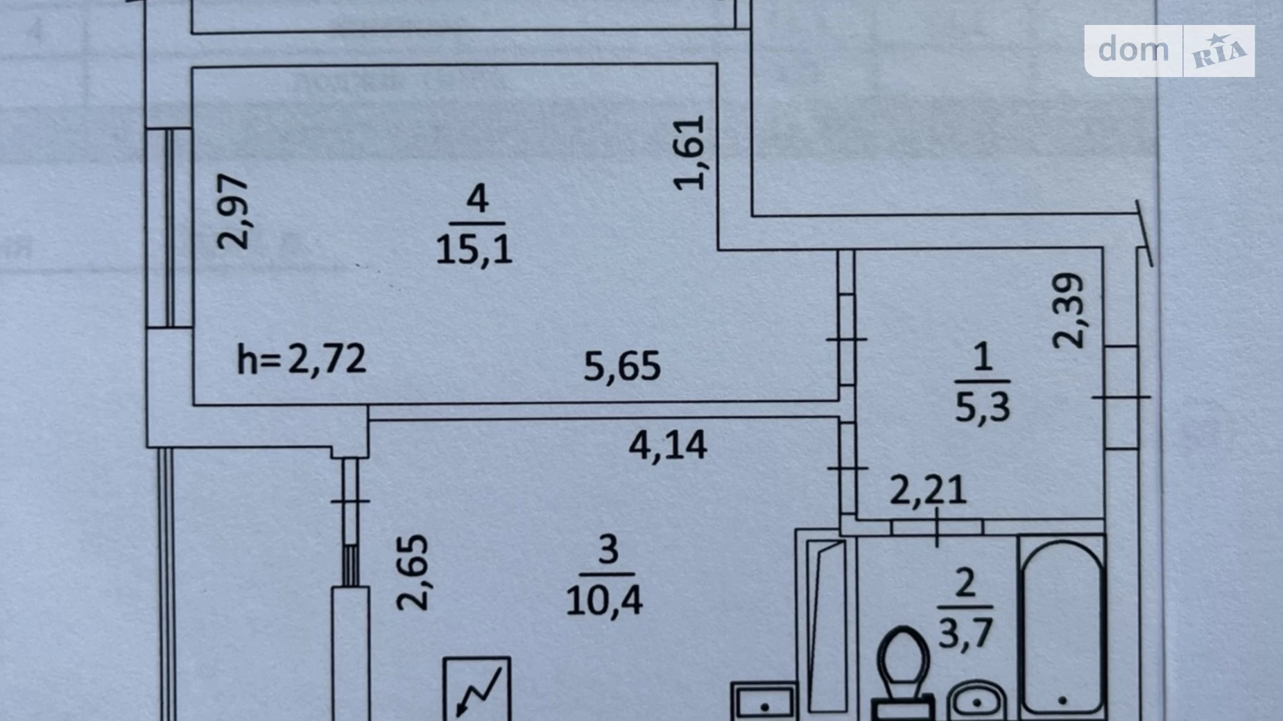 Продается 1-комнатная квартира 38.2 кв. м в Киеве, ул. Автозаводская, 72Б - фото 4