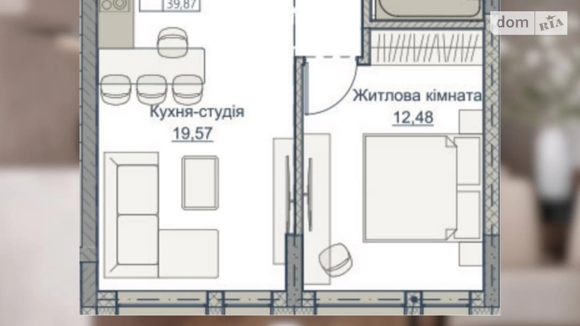 Продается 1-комнатная квартира 42.6 кв. м в Кропивницком, ул. Андреевская - фото 2