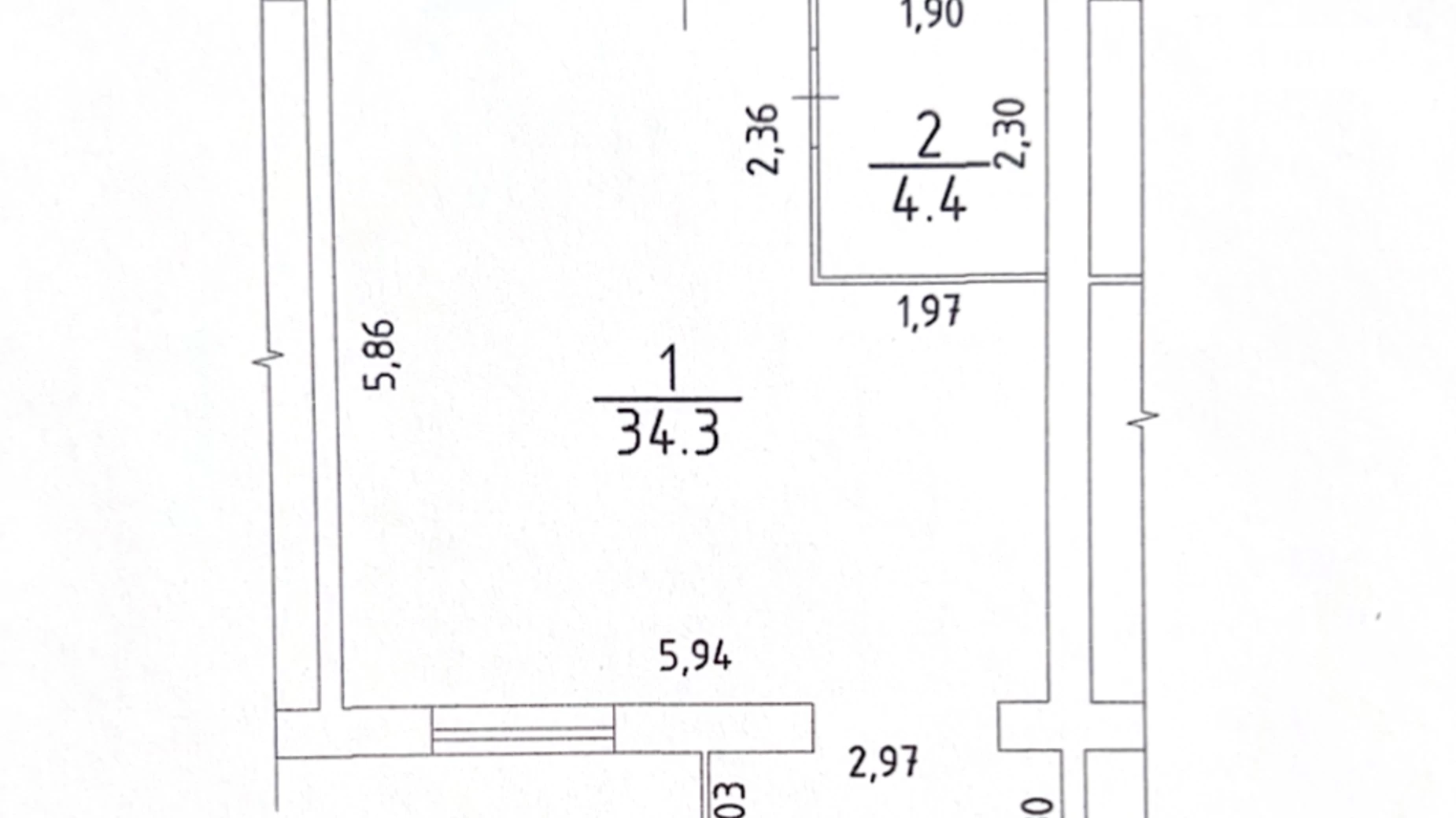 Продається 1-кімнатна квартира 39 кв. м у Черкасах, просп. Перемоги(30-річчя Перемоги) - фото 3