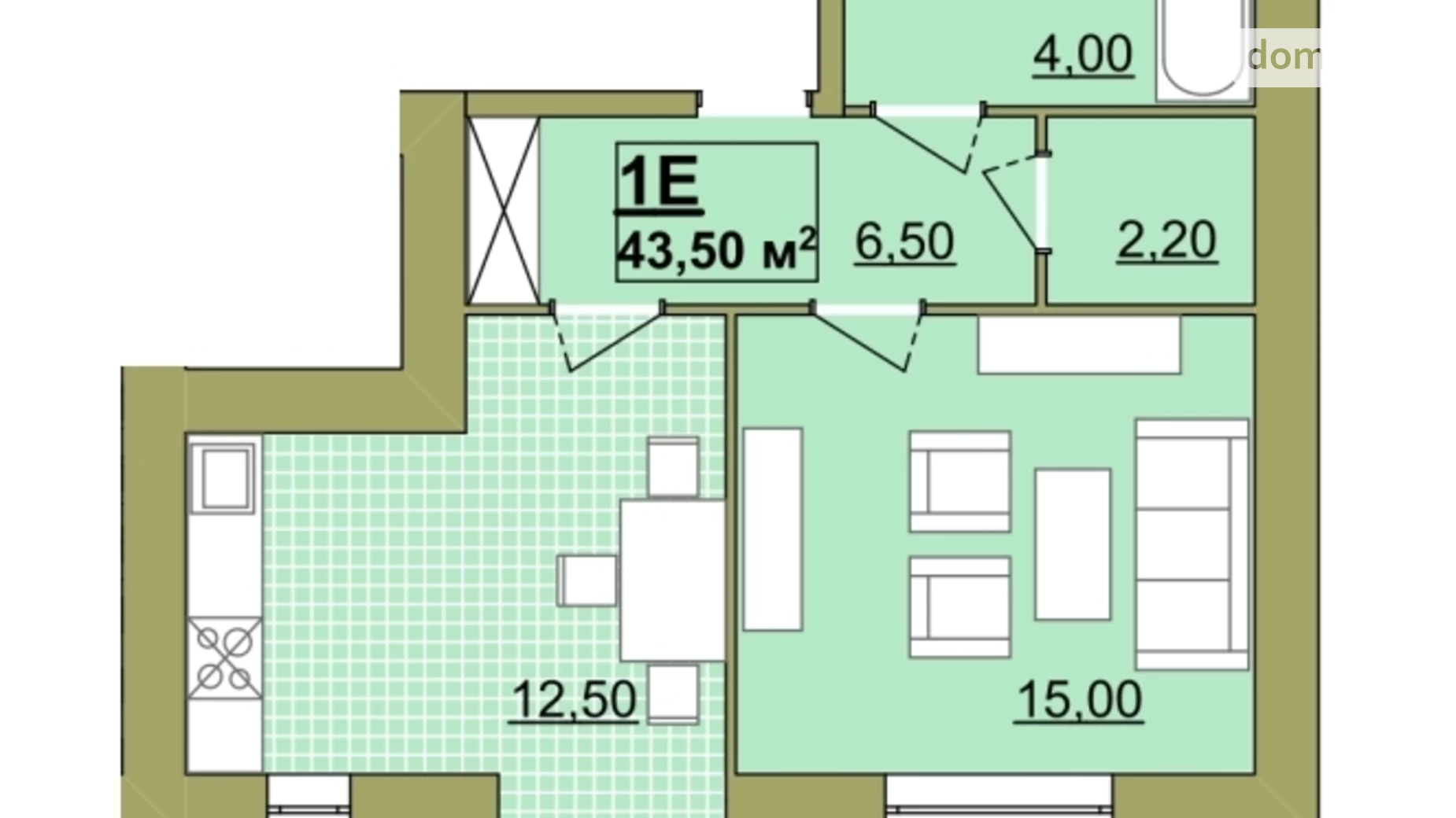 Продается 1-комнатная квартира 45.5 кв. м в Ивано-Франковске, ул. Высочана Семена - фото 2