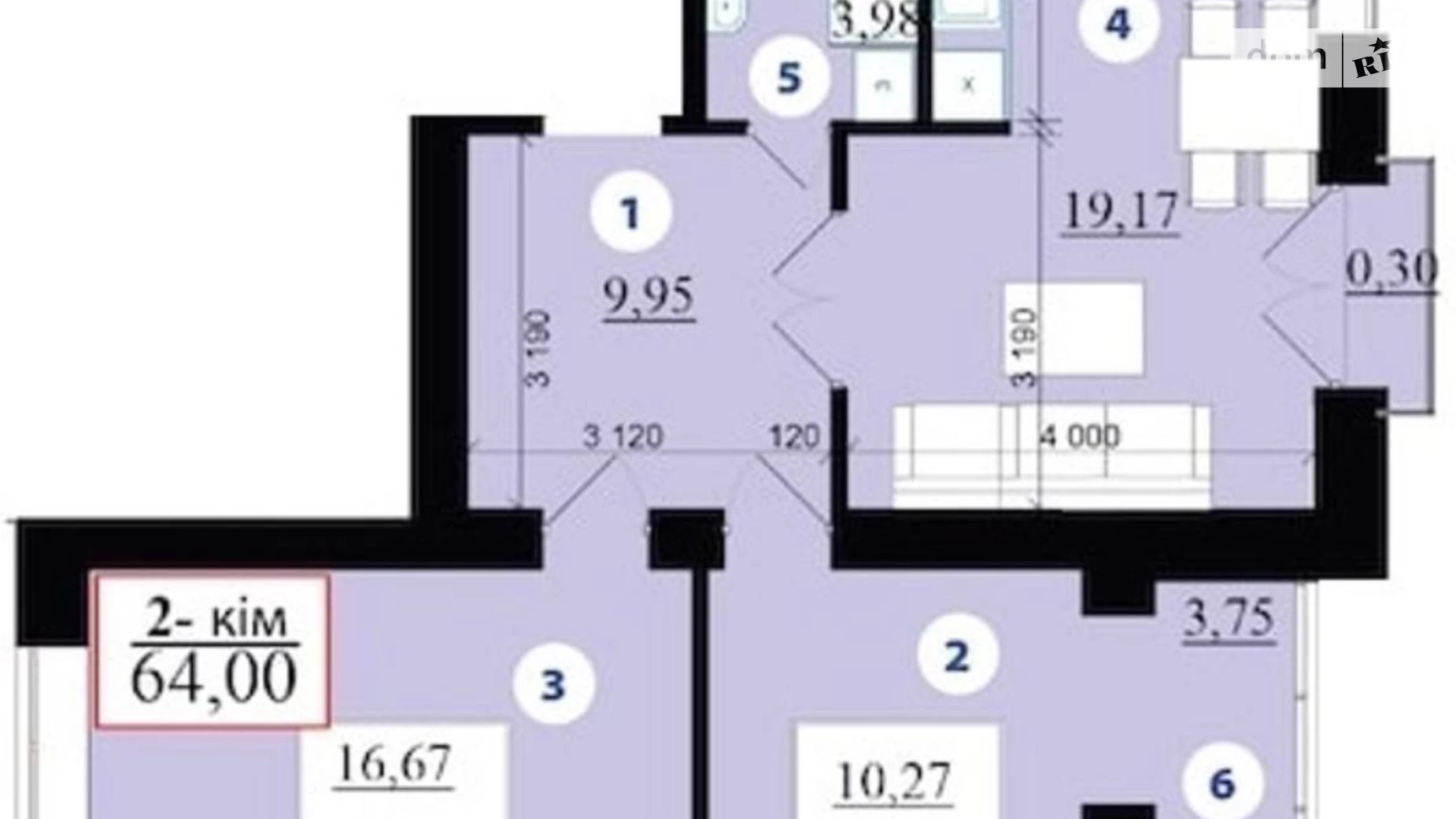 Продається 2-кімнатна квартира 64 кв. м у Івано-Франківську, вул. Гетьмана Івана Мазепи, 168 - фото 2