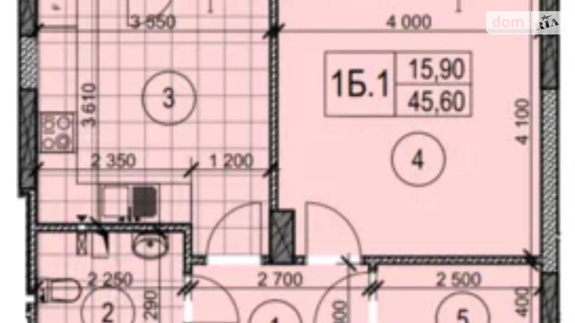 Продается 1-комнатная квартира 45.6 кв. м в Киеве, ул. Академика Заболотного, 15Г - фото 3