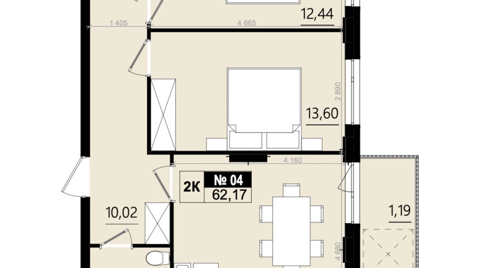 Продається 2-кімнатна квартира 62.17 кв. м у Солонці, вул. Стрийська, 1М - фото 2