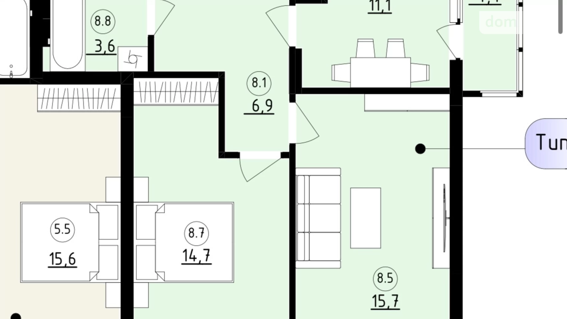 Продается 2-комнатная квартира 62 кв. м в Львове, ул. Длинная - фото 2