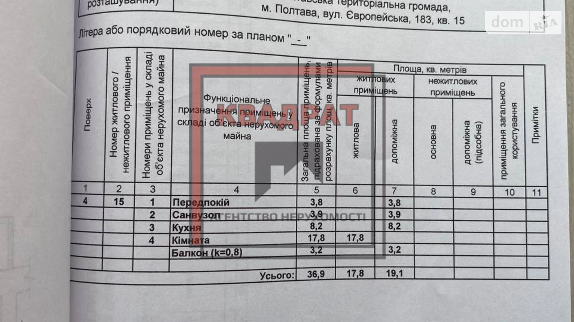 Продается 1-комнатная квартира 36.9 кв. м в Полтаве, ул. Европейская - фото 2