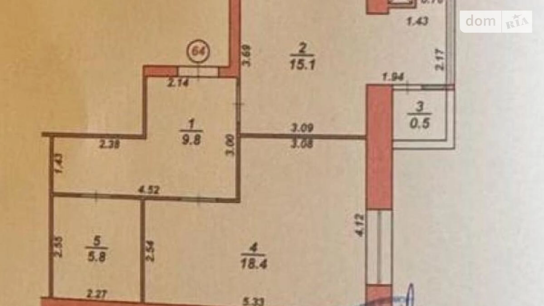 Продається 1-кімнатна квартира 49.6 кв. м у Хмельницькому, вул. Інститутська, 6/1Б - фото 5