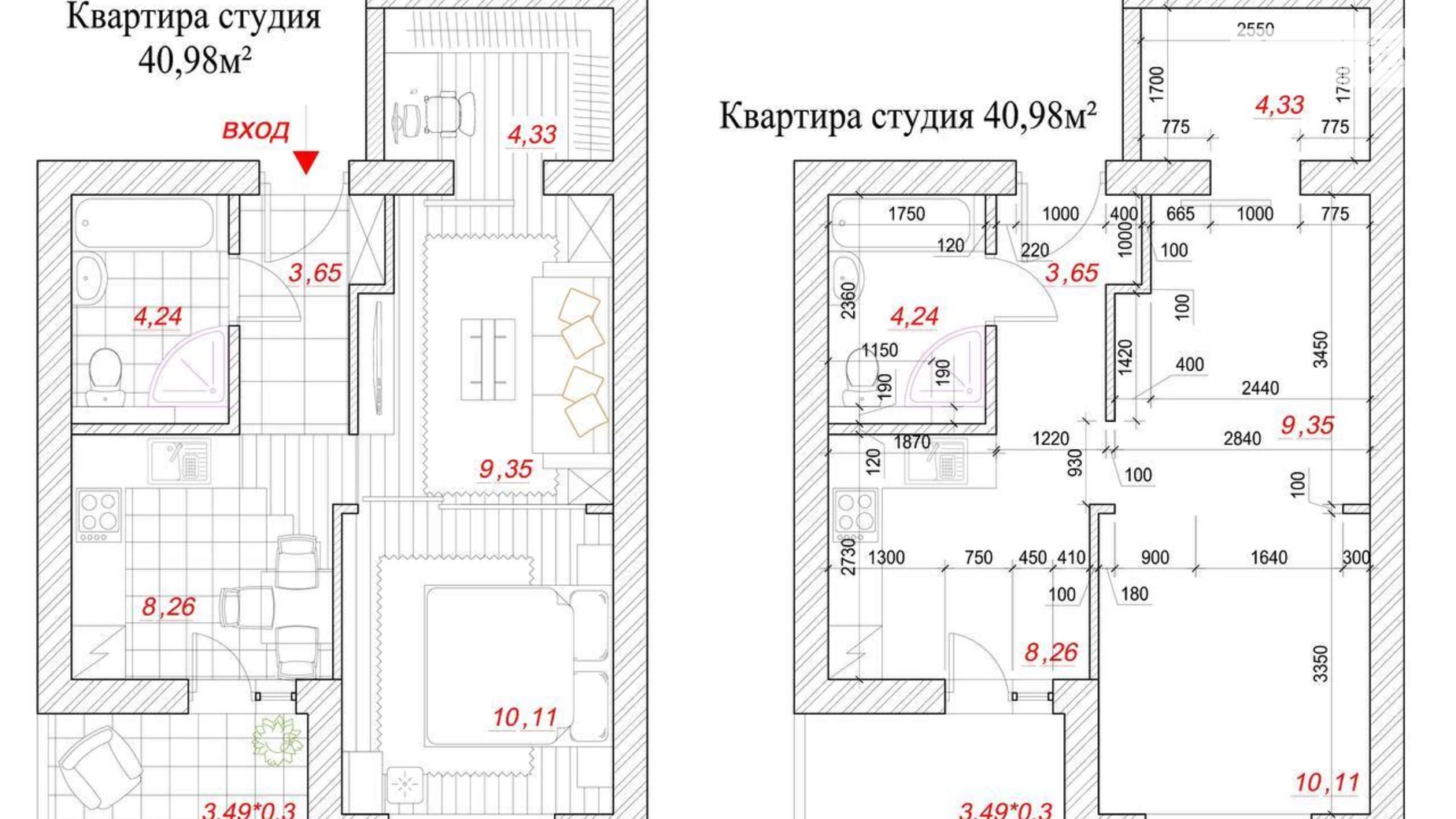 Продається 1-кімнатна квартира 40.8 кв. м у Іванковичах, вул. Соборна(Леніна), 100А - фото 2