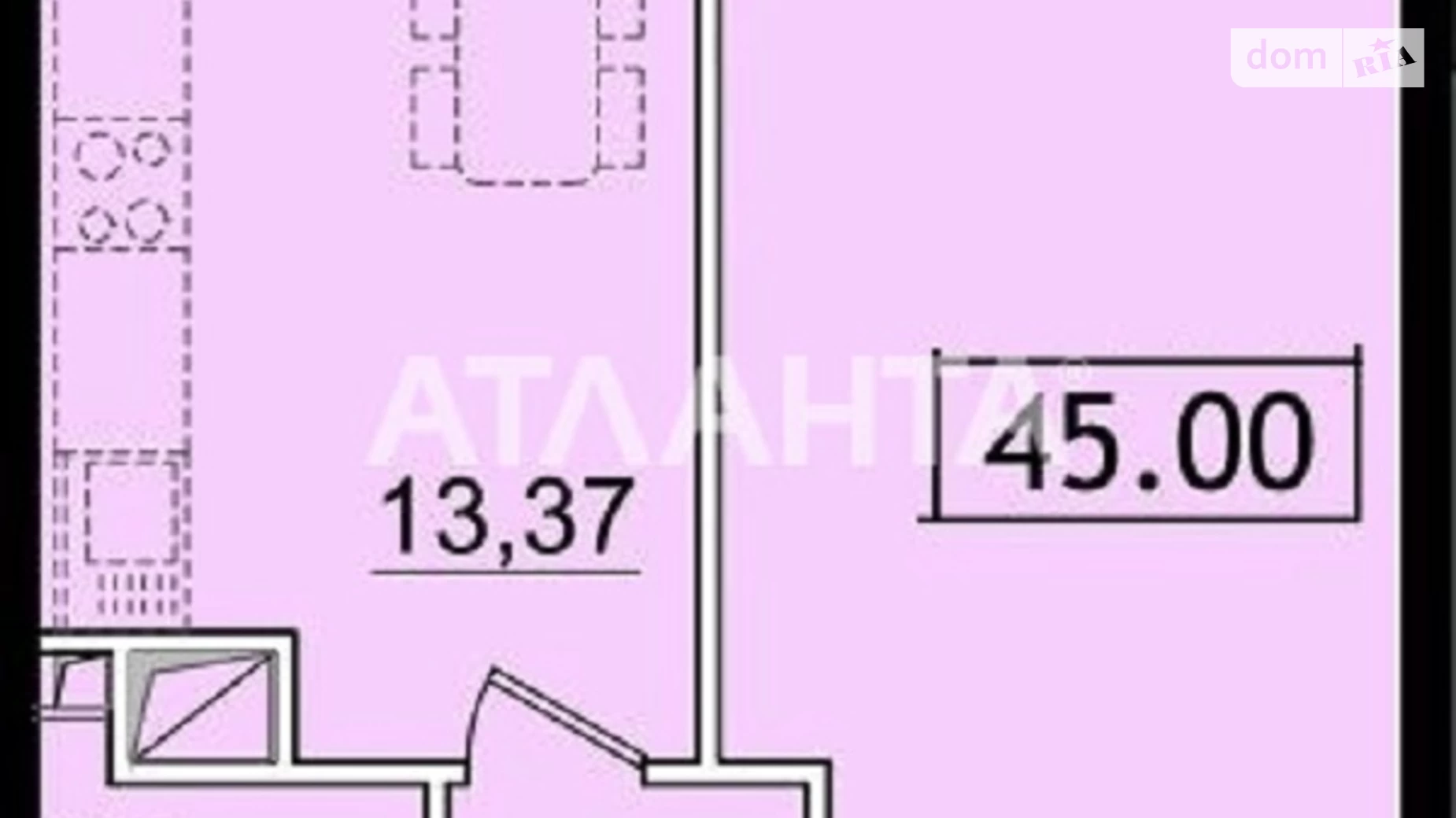 Продається 1-кімнатна квартира 44.3 кв. м у Крижанівка, вул. Академіка Сахарова, 3Е - фото 5