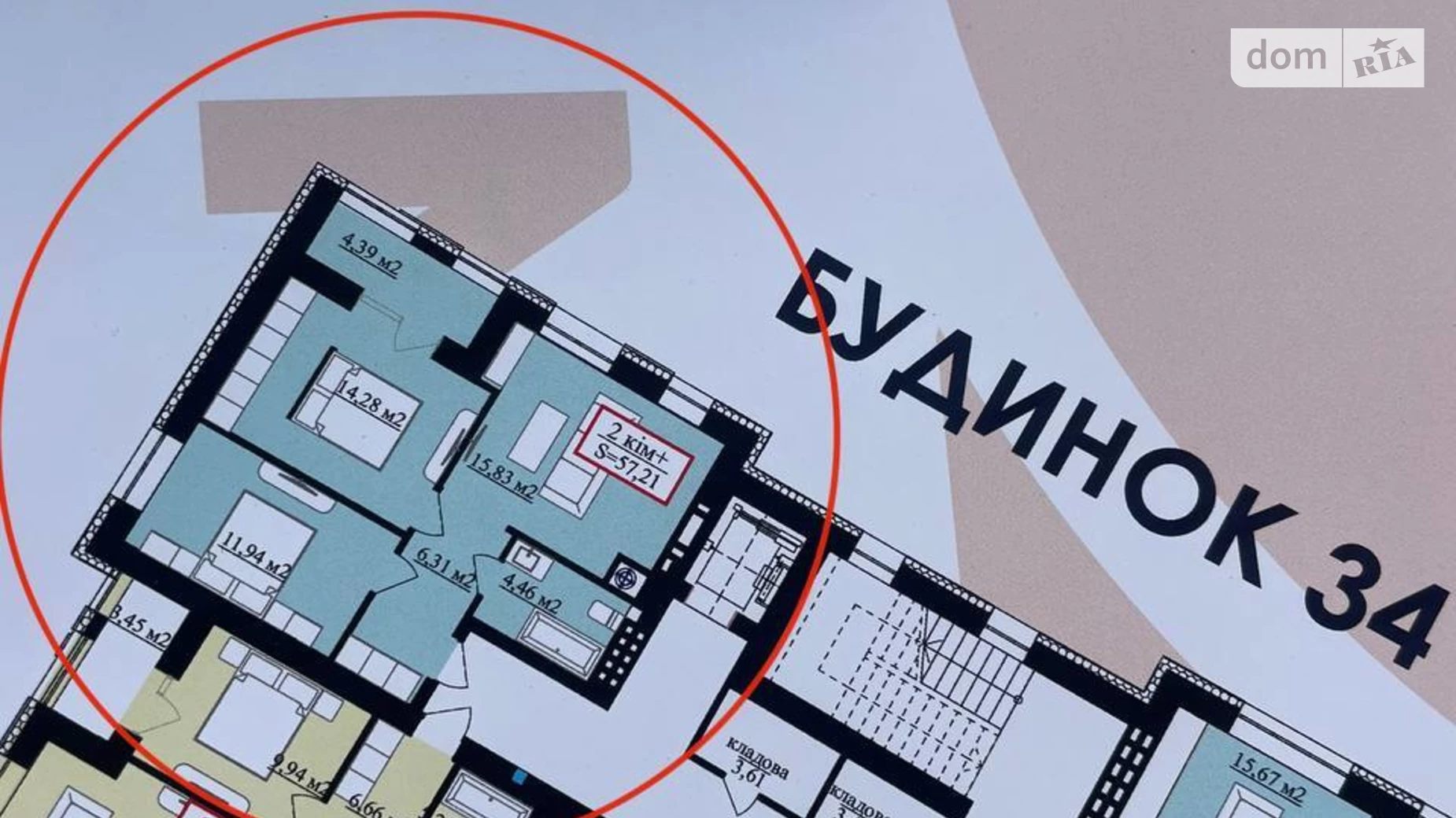 Продається 2-кімнатна квартира 57.21 кв. м у Івано-Франківську, вул. Приозерна, 30 - фото 3