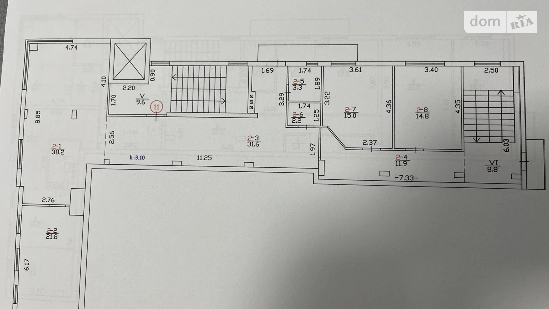 Здається в оренду приміщення вільного призначення 97 кв. м в 4-поверховій будівлі, цена: 58200 грн - фото 2