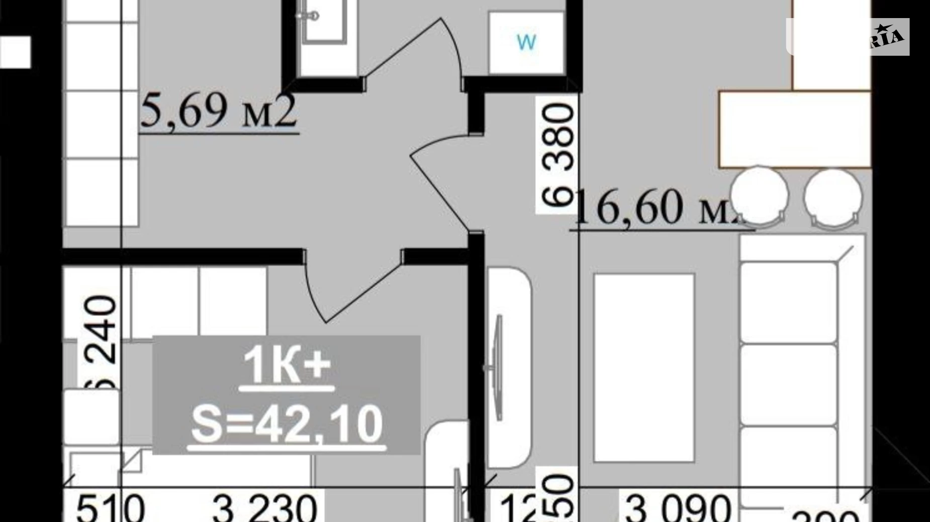Продається 1-кімнатна квартира 42.1 кв. м у Івано-Франківську, вул. Приозерна - фото 4