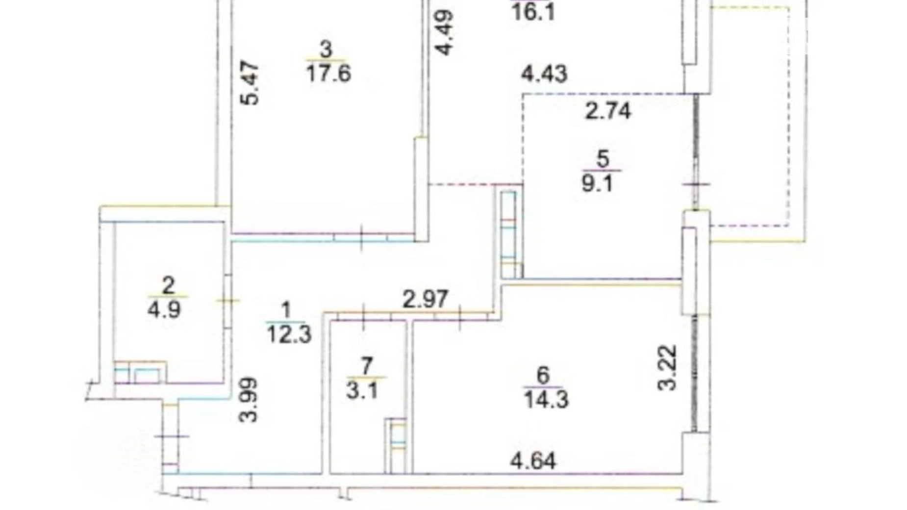 Продається 3-кімнатна квартира 79.1 кв. м у Києві, вул. Маккейна Джона, 1Б - фото 2
