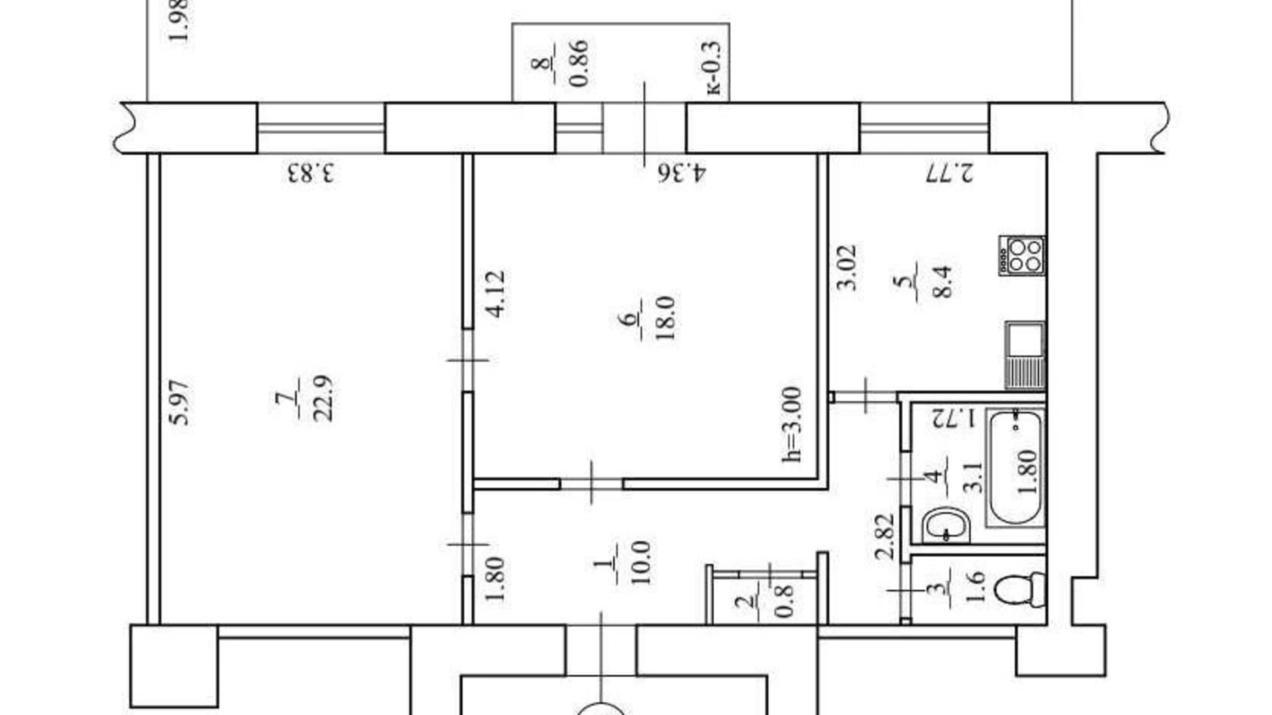 Продається 2-кімнатна квартира 65.66 кв. м у Дніпрі, просп. Яворницького Дмитра, 20 - фото 3