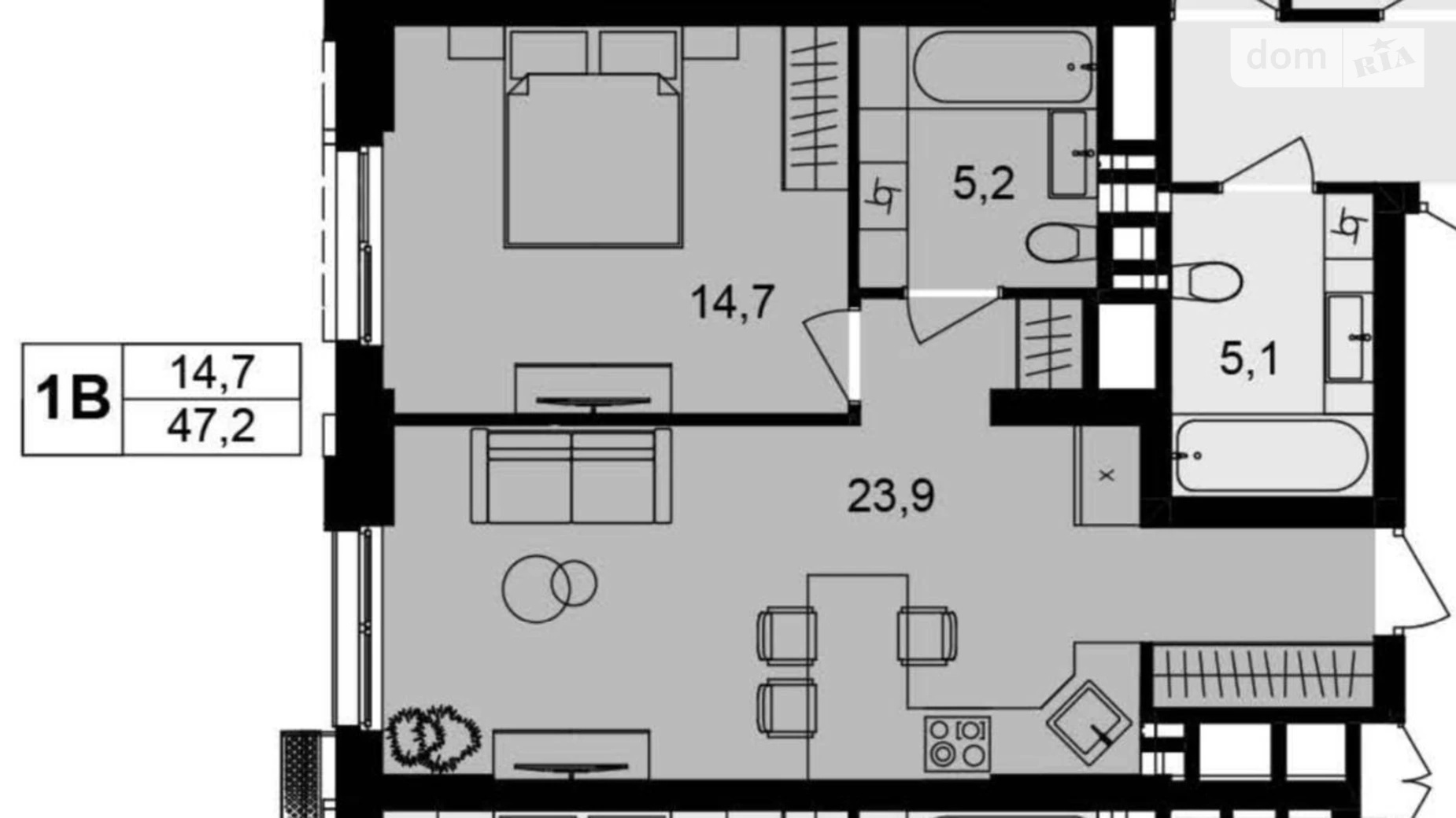 Продается 2-комнатная квартира 63.3 кв. м в Виннице, пер. Кирпичный, 12 - фото 3