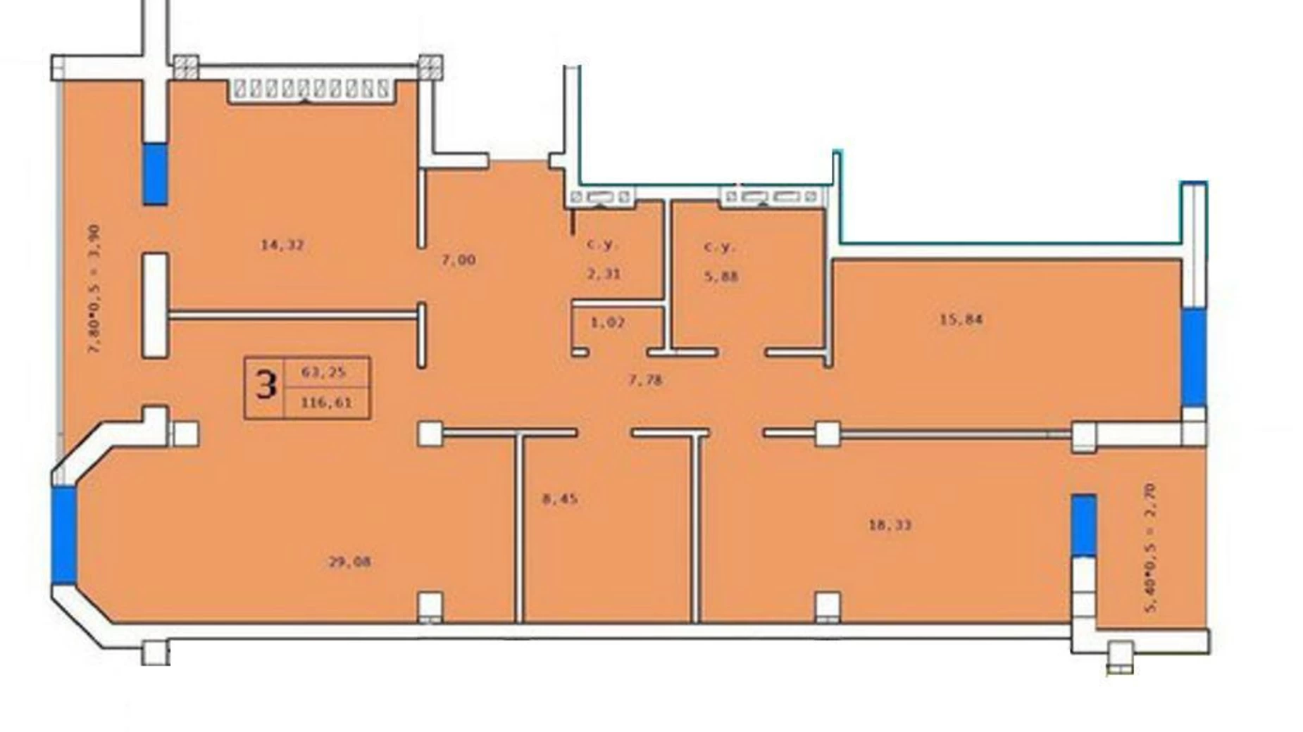 Продается 3-комнатная квартира 120 кв. м в Крыжановка, цена: 130000 $ - фото 2
