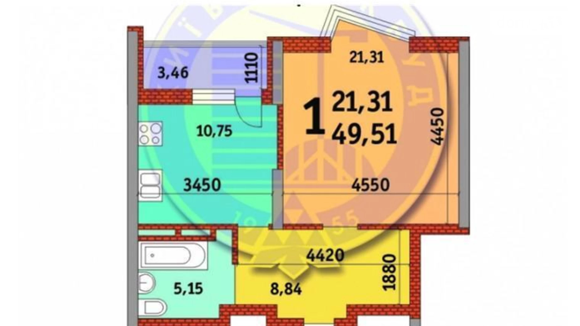 Продається 1-кімнатна квартира 49.9 кв. м у Києві, вул. Драгоманова, 2 - фото 2