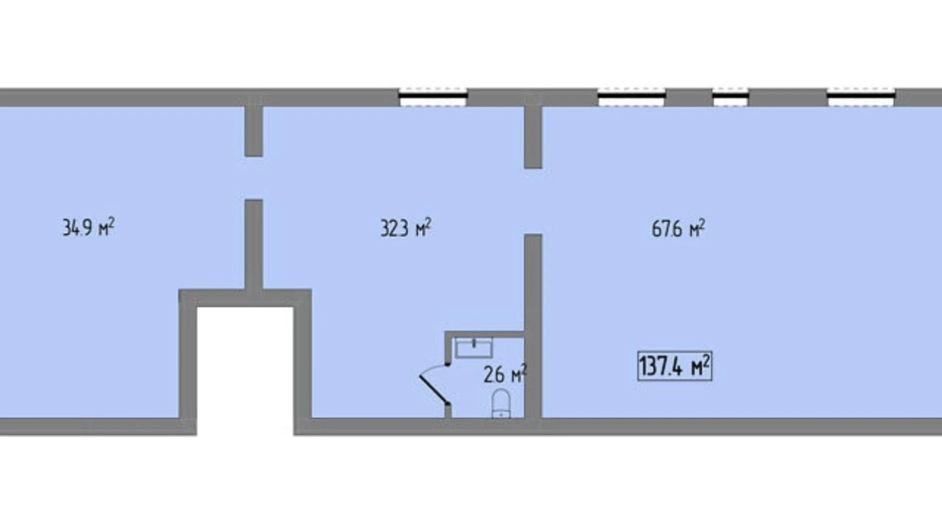 Продається приміщення вільного призначення 137 кв. м в 4-поверховій будівлі, цена: 151140 $ - фото 3