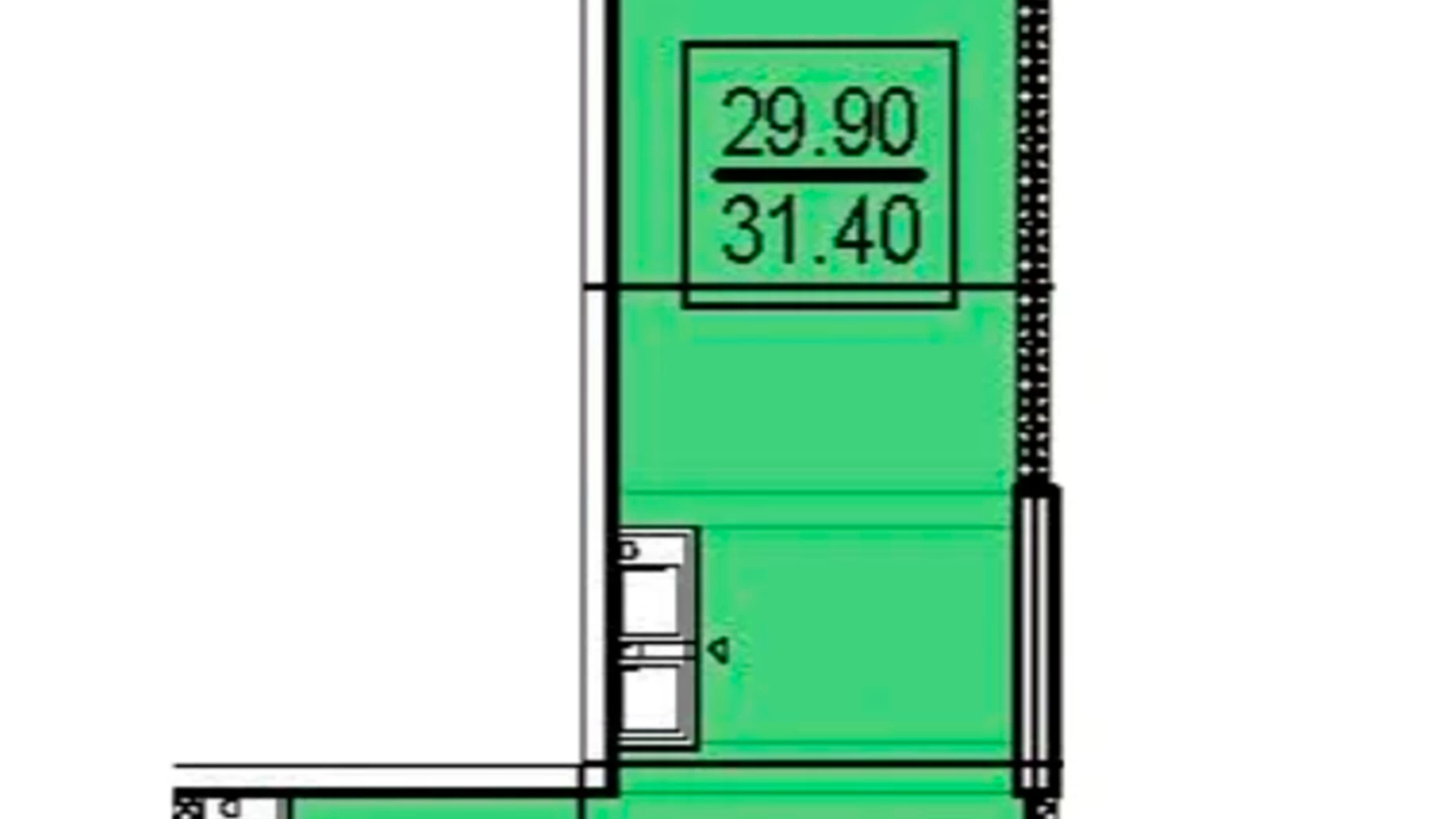 Продається 1-кімнатна квартира 31.4 кв. м у Одесі, цена: 30330 $ - фото 2